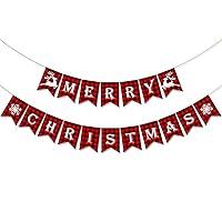 Algopix Similar Product 7 - JOZON Merry Christmas Banner Plaid