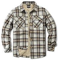 Algopix Similar Product 3 - Puwasa Mens Flannel Jackets Sherpa