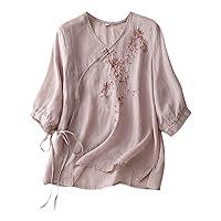 Algopix Similar Product 16 - Bokeley Womens Cotton Linen Button