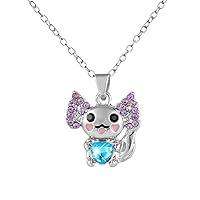 Algopix Similar Product 6 - Mikovivi Cute Axolotl Necklace Axolotl