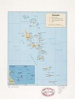 Algopix Similar Product 8 - 18" x 24" 1989 Map Of Vanuatu