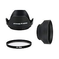 Algopix Similar Product 17 - EEEkit 58mm Hard Lens Hood  58mm Soft