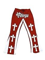 Algopix Similar Product 10 - SHENHE Mens Y2k Cross Print Graphic