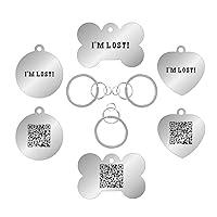 Algopix Similar Product 9 - Pet ID Tags with QR Code for Dog  Cat