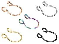 Algopix Similar Product 2 - VELCARE 5 Pcs Nose Rings Hoop 20 Gauge