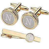 Algopix Similar Product 12 - GWD Mens Cufflinks Tie clips set Set