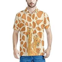 Algopix Similar Product 4 - HUGS IDEA Mens Short Sleeve Giraffe