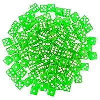 Algopix Similar Product 20 - Brybelly 100 Green Dice, 16mm, Green