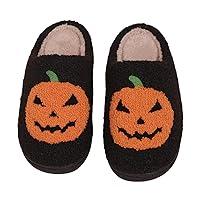 Algopix Similar Product 3 - MEILANCEN Halloween Pumpkin Slippers