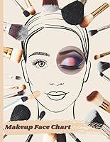 Algopix Similar Product 8 - Makeup Face Charts Blank Makeup Face