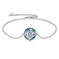 Algopix Similar Product 3 - VONALA Evil Eye Crystal Anklet for