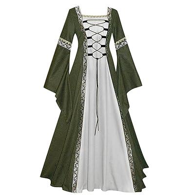 Vampire Dress for Women Flared Sleeve Medieval Victorian Dress