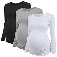 Algopix Similar Product 7 - Ecavus 3Pack Womens Maternity Tunic