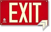Algopix Similar Product 18 - Photoluminescent Exit Sign Red WHoles