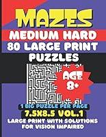 Algopix Similar Product 14 - 80 Mazes Puzzle Book for Adults