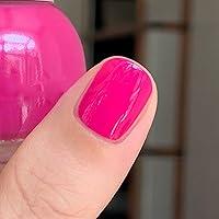 Algopix Similar Product 4 - COSMOO Hot Pink Nail Polish Rose Pink