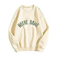 Algopix Similar Product 7 - SOOITYUS Notre Dame Sweatshirt College