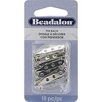 Algopix Similar Product 12 - Beadalon Pin Back 1" 10/Pkg-Silver
