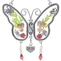 Algopix Similar Product 3 - Mom Butterfly Suncatcher  Heart Charm