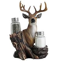 Algopix Similar Product 9 - Rustic Deer Glass Salt and Pepper
