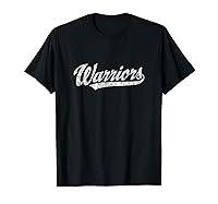 Algopix Similar Product 18 - Warriors Mascot T Shirt Vintage Sports