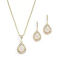 Algopix Similar Product 8 - Mariell Gold Pearl Necklace Drop