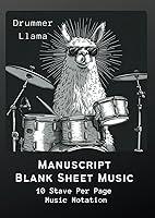 Algopix Similar Product 9 - Drummer Llama Manuscript Blank Sheet