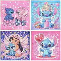 Algopix Similar Product 13 - Turniton 4 Packs 5D Cartoon Diamond Art