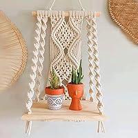 Algopix Similar Product 14 - Handmade Macrame Wall Hanging Shelf