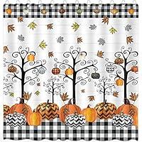 Algopix Similar Product 11 - DePhoto Autumn Pumpkin Shower Curtains