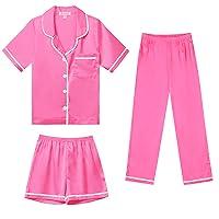 Algopix Similar Product 11 - QPANCY Kids Satin Pajamas Sets Boys and