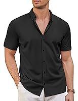 Algopix Similar Product 2 - COOFANDY Mens Shirt Summer Untucked