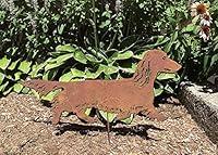Algopix Similar Product 14 - LongHaired Dachshund Garden Stake or