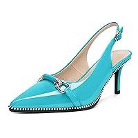 Algopix Similar Product 14 - YODEKS Slingback Kitten Heels for Women