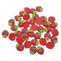 Algopix Similar Product 9 - Rurili Mini Resin Strawberry Flat Back