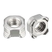 Algopix Similar Product 10 - uxcell Weld NutsM4 Square UNC Coarse