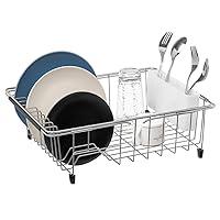 SANNO Over The Sink Expandable Dish Drying Rack, Dish Drainer,Dish