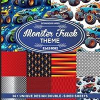 Algopix Similar Product 2 - Monster Truck Theme Scrapbook Paper