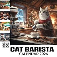 Algopix Similar Product 19 - Cat Barista Calendar 2024 Jan 2024 to