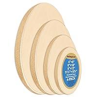 Algopix Similar Product 15 - Falling in Art Unfinished Wooden Oval