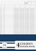 Algopix Similar Product 18 - 4 Column Ledger Book A4 4 Column