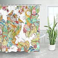 Algopix Similar Product 8 - LIVILAN Colorful Flower Birds Shower
