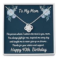 Algopix Similar Product 13 - Mom 40Th Birthday Love Knot Necklace