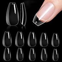 Algopix Similar Product 7 - Makartt Nail Tips Short Coffin Nails