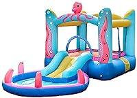 Algopix Similar Product 1 - IIPOSAQQ Kids Bouncy Inflatable Castle