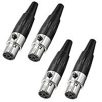 Algopix Similar Product 1 - XMSJSIY 4 Pin Mini XLR Connector TA4F