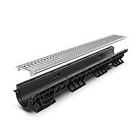 Algopix Similar Product 14 - Vodaland  4 inch Trench Drain Stamped