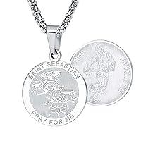 Algopix Similar Product 16 - Wolentty Saint Sebastian Necklace  1