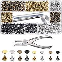 Algopix Similar Product 11 - Bememo 240 Set Leather Rivets Double