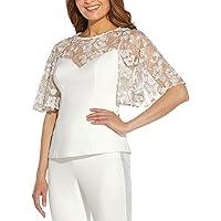 Algopix Similar Product 3 - Adrianna Papell Womens Metallic Floral